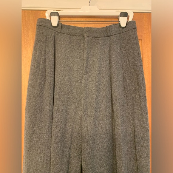Banana republic Italian herringbone high rise wide leg wool pants size 14 - Picture 4 of 13